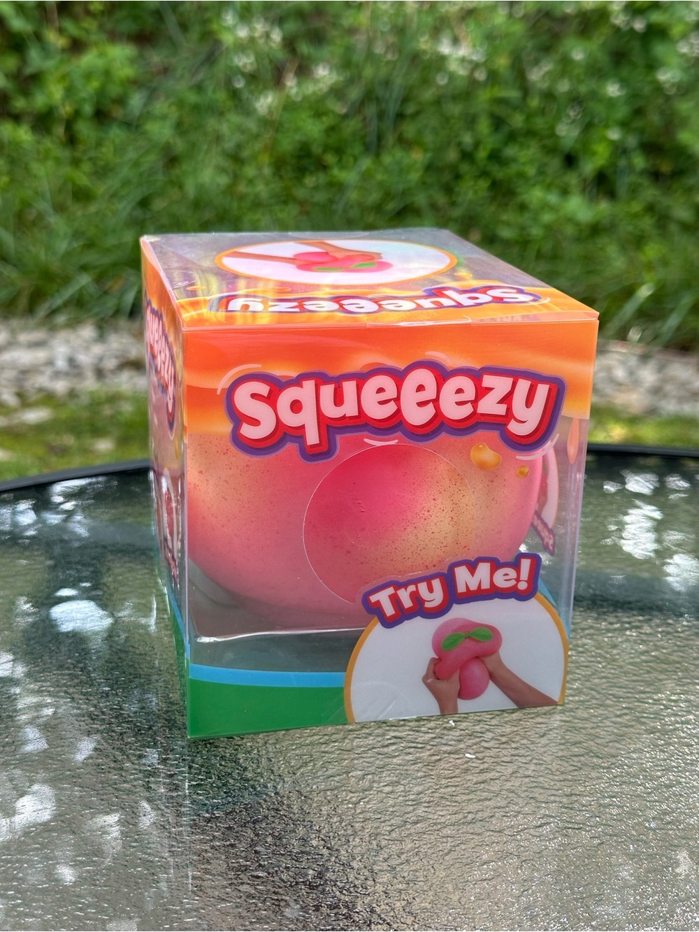 Squeezy Pink Peach Squeeze Toy - Squeezy